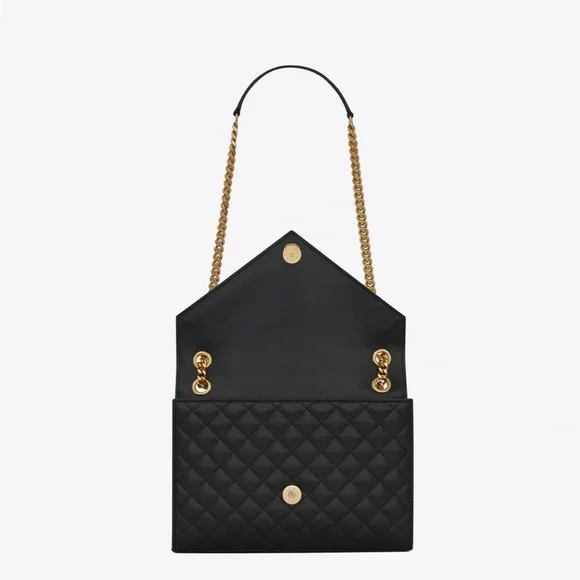 ENVELOPE MEDIUM CHAIN BAG IN MIX MATELASSÉ SUEDE - Picture 13 of 15